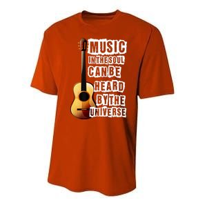 Music In The Soul Can Be Heard By The Universe Guitar Performance Sprint T-Shirt