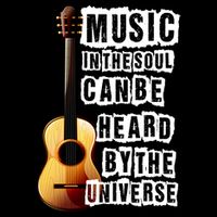 Music In The Soul Can Be Heard By The Universe Guitar Bucket Hat