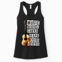 Music In The Soul Can Be Heard By The Universe Guitar Womens Tank Top