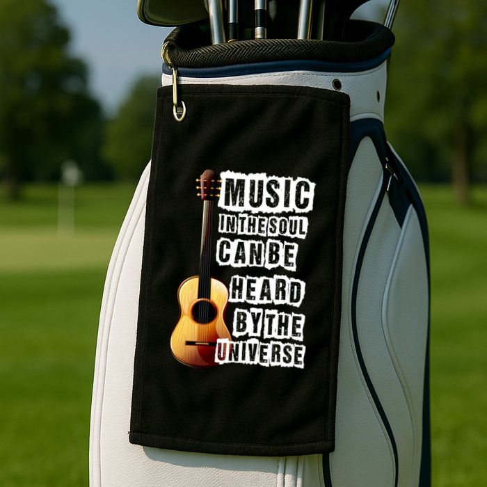 Music In The Soul Can Be Heard By The Universe Guitar Golf Towel