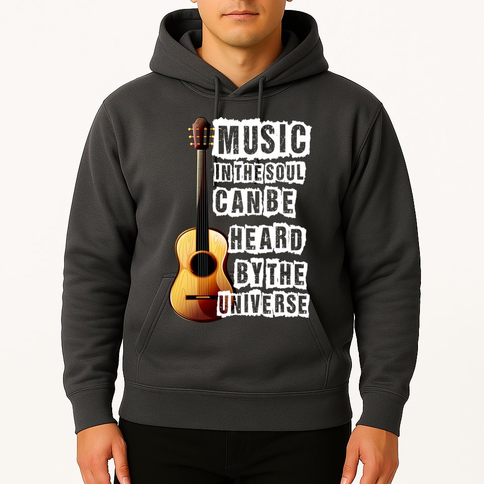 Music In The Soul Can Be Heard By The Universe Guitar Hoodie