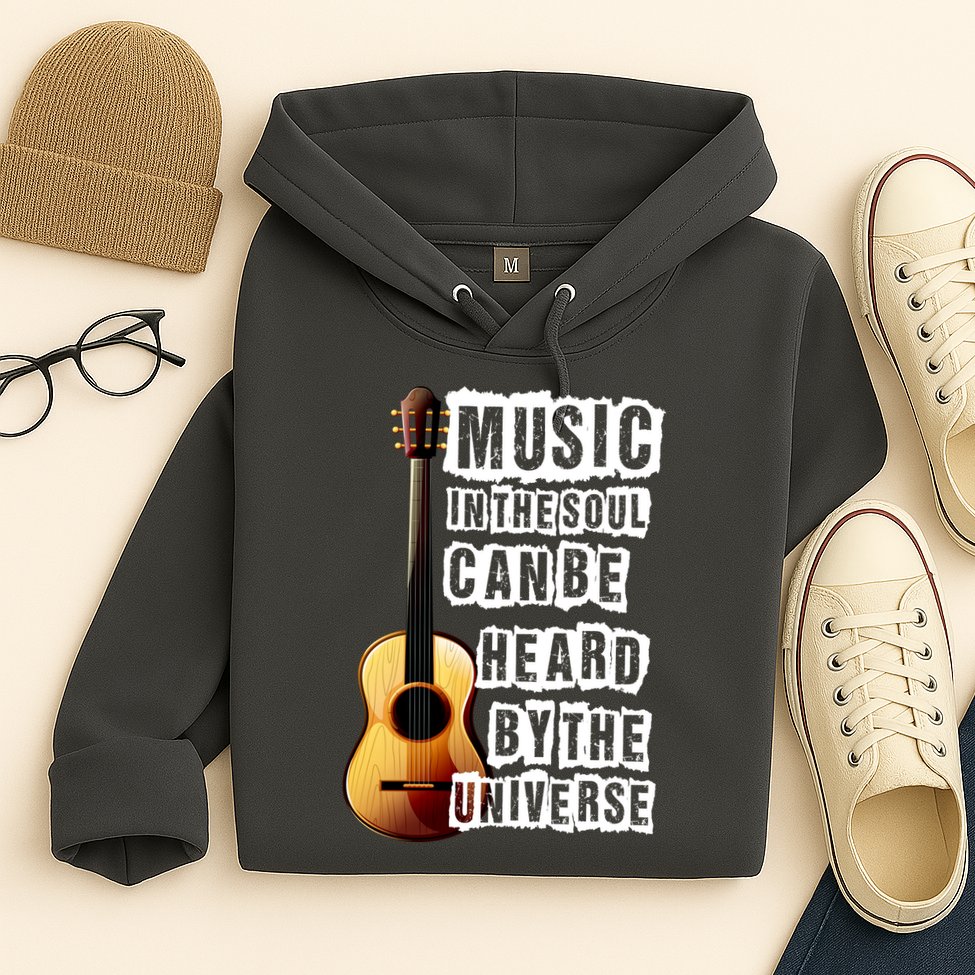 Music In The Soul Can Be Heard By The Universe Guitar Hoodie