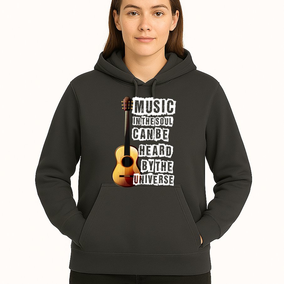 Music In The Soul Can Be Heard By The Universe Guitar Hoodie