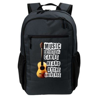 Music In The Soul Can Be Heard By The Universe Guitar Backpack