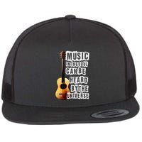 Music In The Soul Can Be Heard By The Universe Guitar Flat Bill Trucker Hat