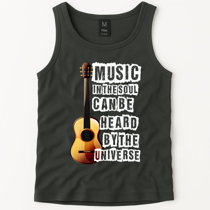 Music In The Soul Can Be Heard By The Universe Guitar Tank Top