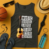 Music In The Soul Can Be Heard By The Universe Guitar Tank Top