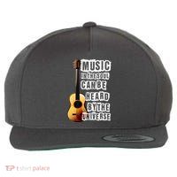 Music In The Soul Can Be Heard By The Universe Guitar Wool Snapback Cap
