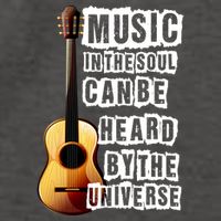 Music In The Soul Can Be Heard By The Universe Guitar Vector Backpack