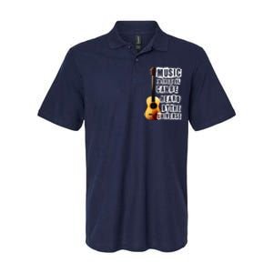 Music In The Soul Can Be Heard By The Universe Guitar Softstyle Adult Sport Polo