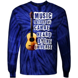 Music In The Soul Can Be Heard By The Universe Guitar Tie-Dye Long Sleeve Shirt