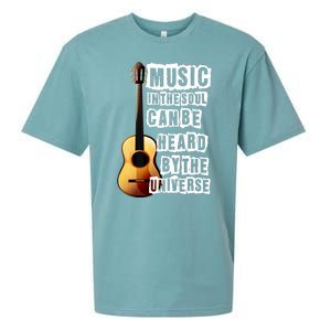 Music In The Soul Can Be Heard By The Universe Guitar Sueded Cloud Jersey T-Shirt