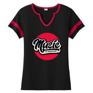 Music is Medicine Ladies Halftime Notch Neck Tee