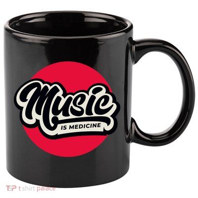 Music is Medicine 11oz C Handle Ceramic Mug