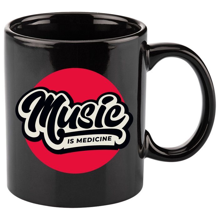 Music is Medicine 11oz C Handle Ceramic Mug