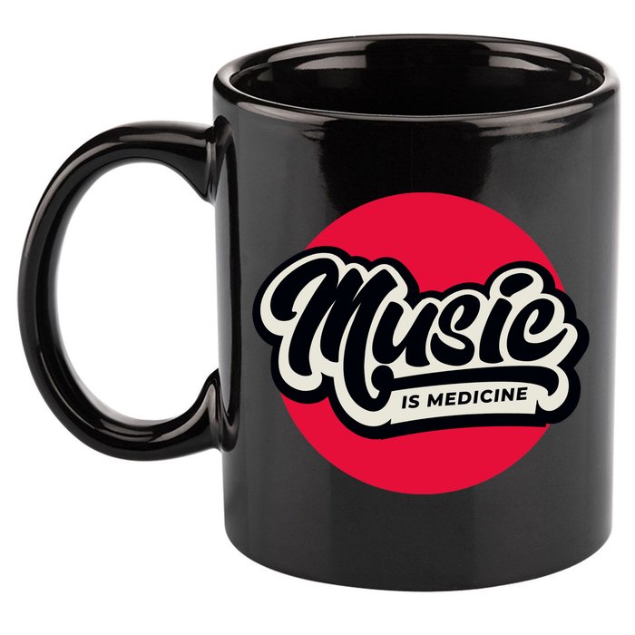 Music is Medicine 11oz C Handle Ceramic Mug
