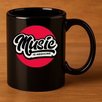 Music is Medicine 11oz C Handle Ceramic Mug