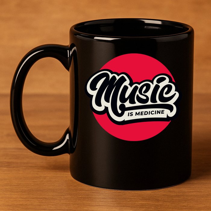 Music is Medicine 11oz C Handle Ceramic Mug