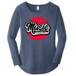 Music is Medicine Women's Perfect Tri Tunic Long Sleeve Shirt