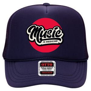 Music is Medicine High Crown Mesh Back Trucker Hat