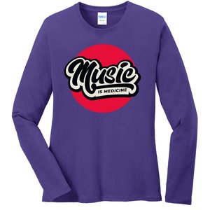 Music is Medicine Ladies Long Sleeve Shirt