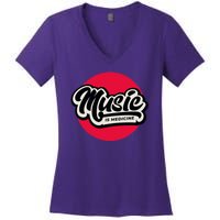 Music is Medicine Women's V-Neck T-Shirt