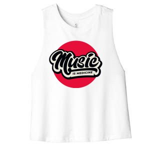 Music is Medicine Women's Racerback Cropped Tank