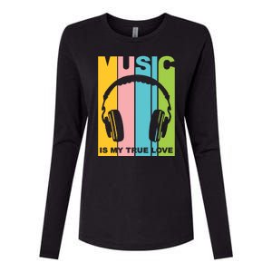 Music Is My True Love Womens Cotton Relaxed Long Sleeve T-Shirt