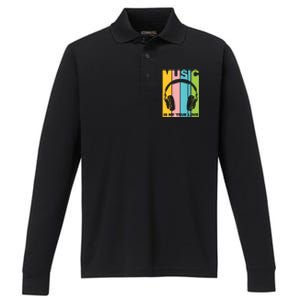 Music Is My True Love Performance Long Sleeve Polo