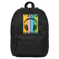 Music Is My True Love 16 in Basic Backpack