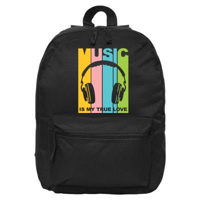 Music Is My True Love 16 in Basic Backpack