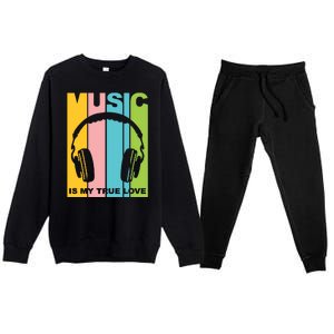 Music Is My True Love Premium Crewneck Sweatsuit Set