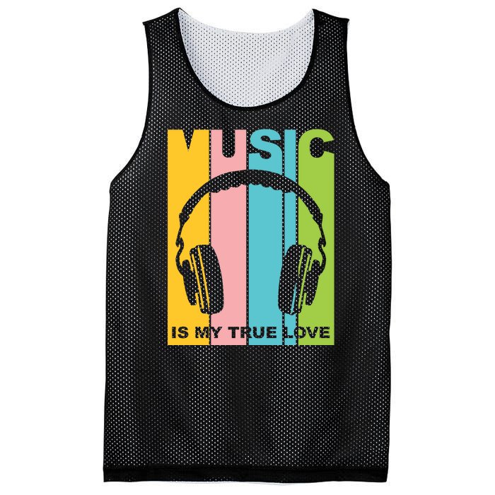 Music Is My True Love Mesh Reversible Basketball Jersey Tank