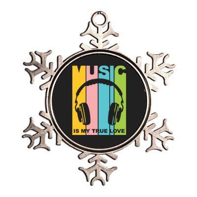 Music Is My True Love Metallic Star Ornament