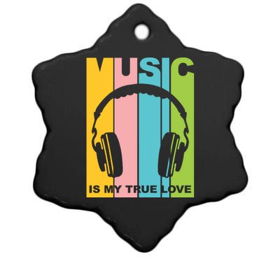 Music Is My True Love Ceramic Star Ornament