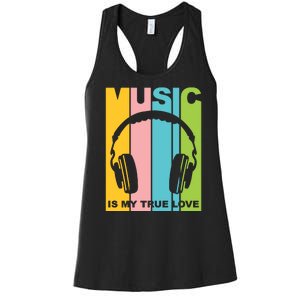 Music Is My True Love Women's Racerback Tank