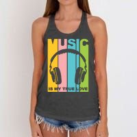 Music Is My True Love Women's Knotted Racerback Tank