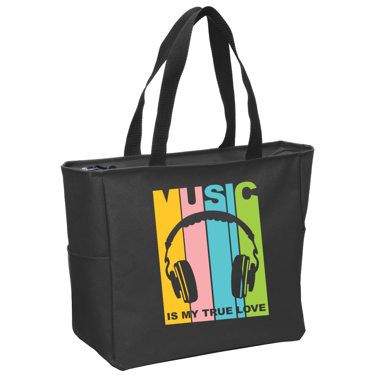 Music Is My True Love Zip Tote Bag