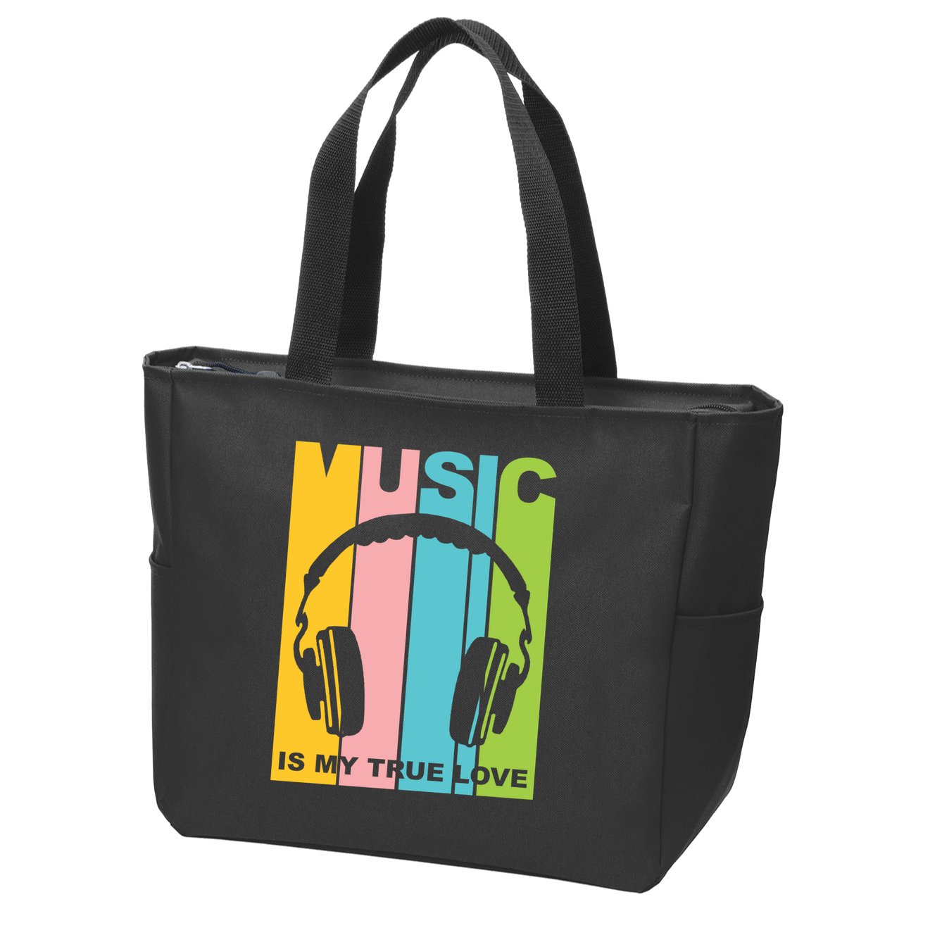 Music Is My True Love Zip Tote Bag