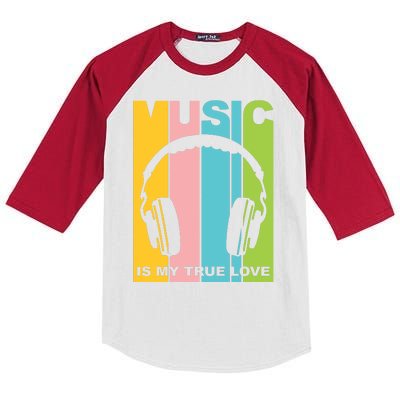 Music Is My True Love Kids Colorblock Raglan Jersey