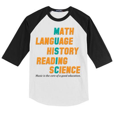 Music Is The Core Of A Good Education  Kids Colorblock Raglan Jersey