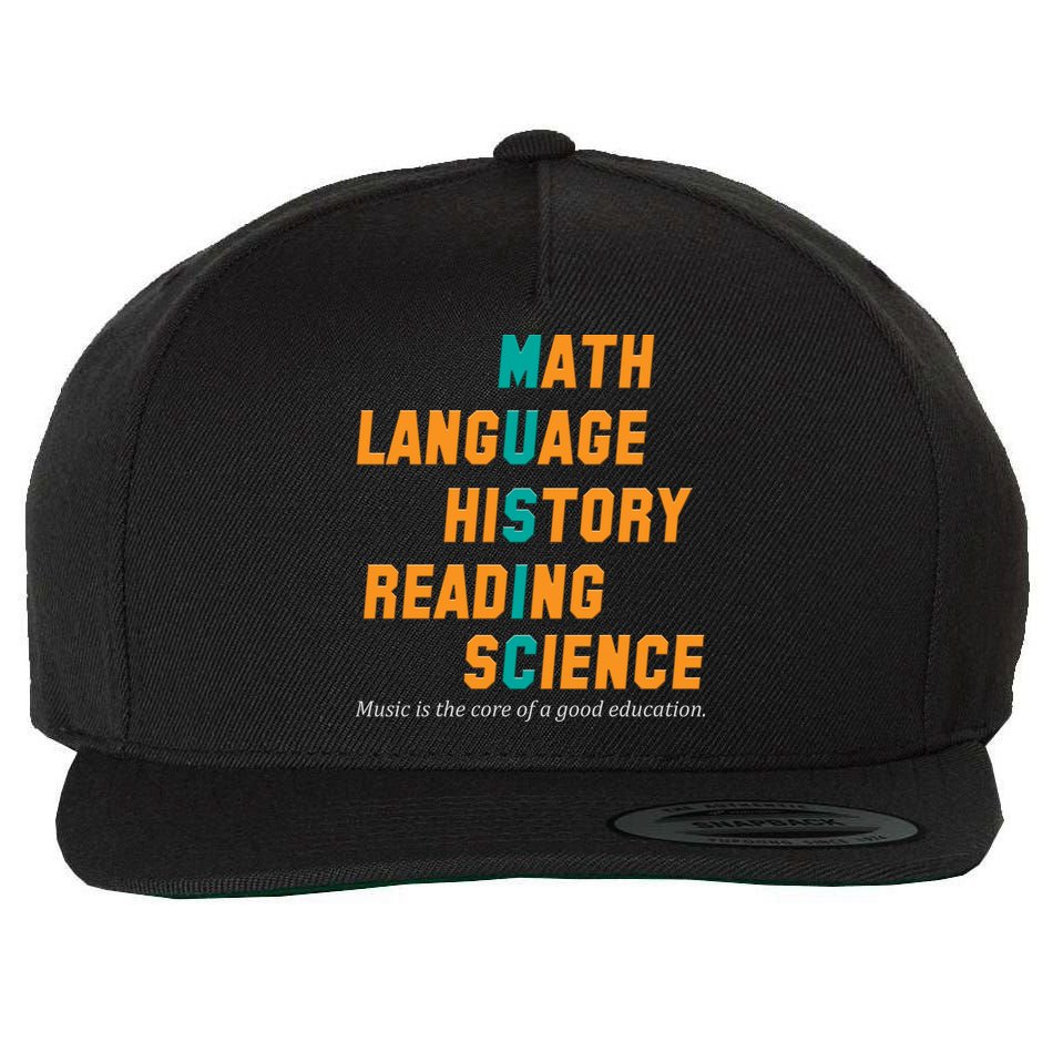 Music Is The Core Of A Good Education  Wool Snapback Cap