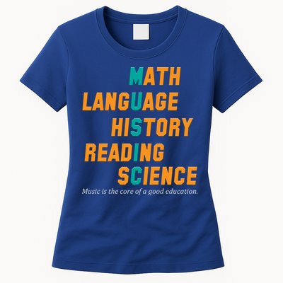 Music Is The Core Of A Good Education  Womens T-Shirt
