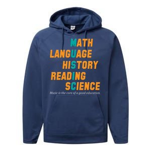 Music Is The Core Of A Good Education  Performance Fleece Hoodie