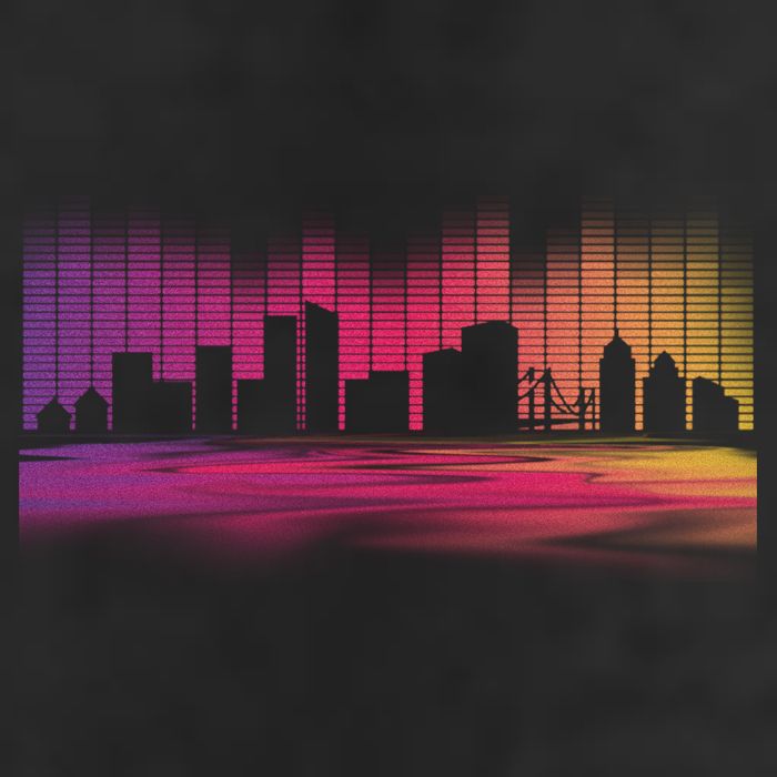 Music Skyline 7 Panel Mesh Trucker Snapback Hat
