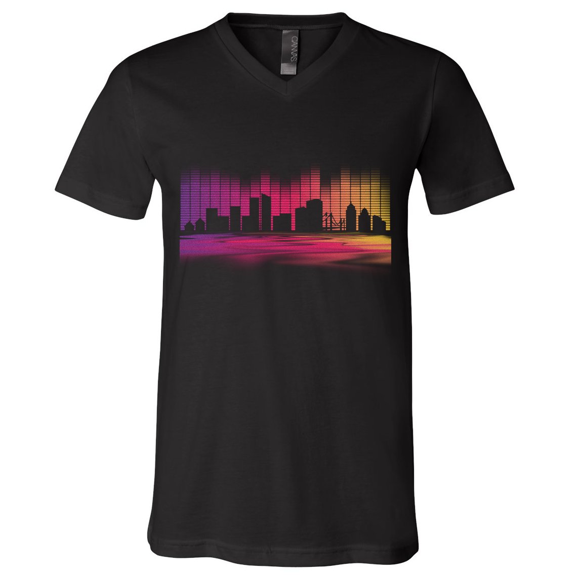 Music Skyline V-Neck T-Shirt