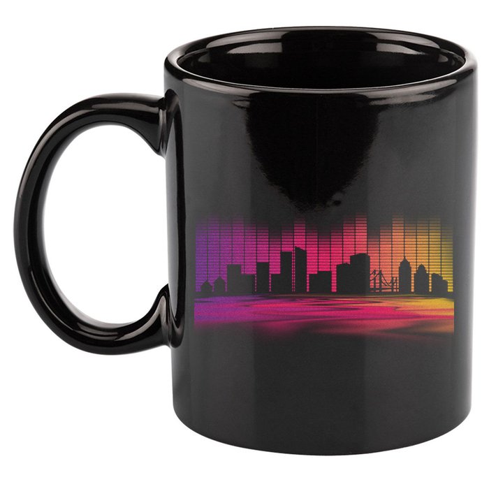 Music Skyline 11oz C Handle Ceramic Mug