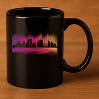 Music Skyline 11oz C Handle Ceramic Mug