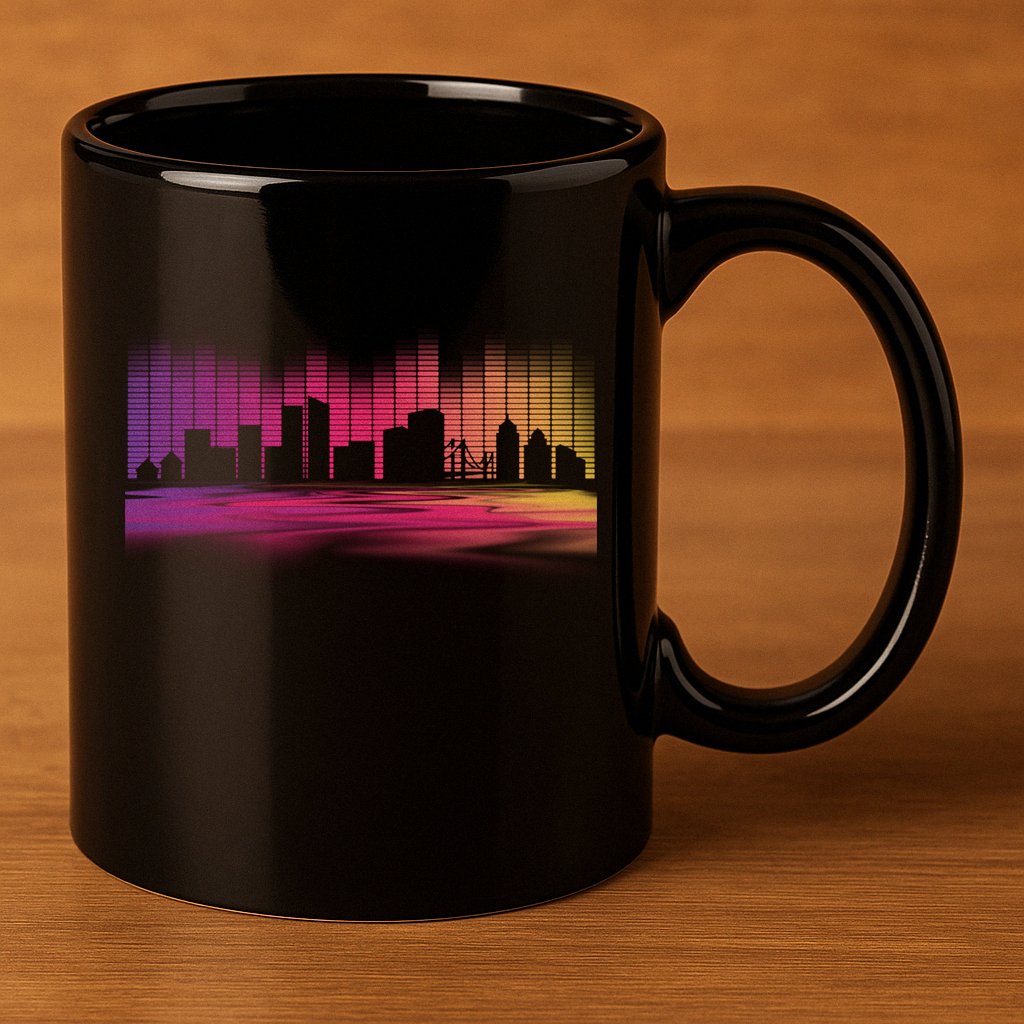 Music Skyline 11oz C Handle Ceramic Mug