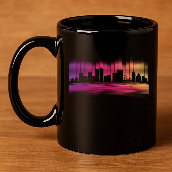 Music Skyline 11oz C Handle Ceramic Mug